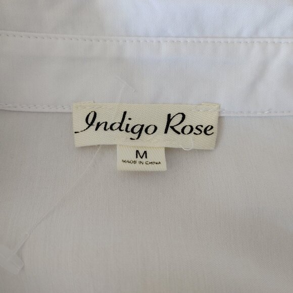 Indigo Rose Women's Shirt Size: M, Color: White - Picture 11 of 16